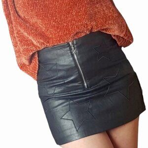 H&M Black Mini Skirt with Star Design